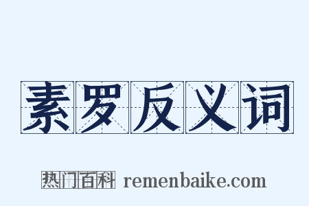 素罗反义词是什么意思的图片